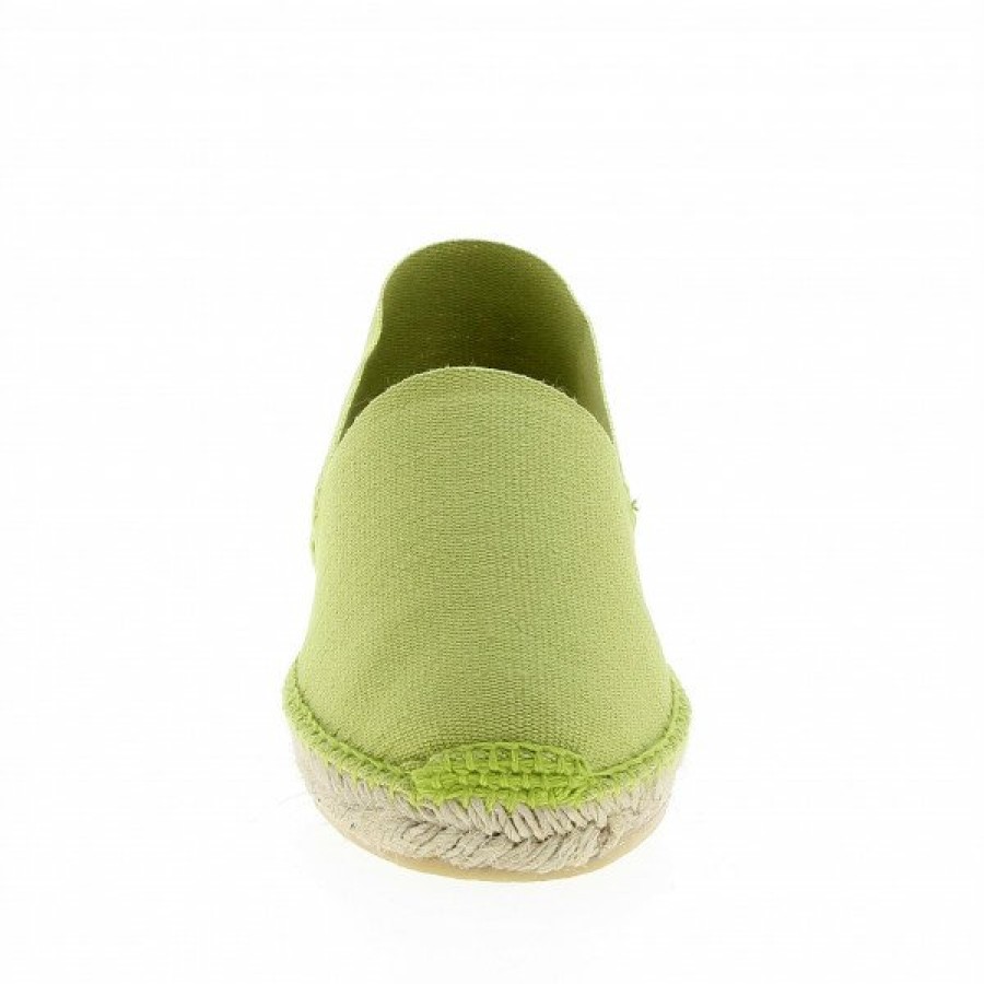 Espadrilles Maison de espadrille Cousu Main | Patin Unis Anis Vert