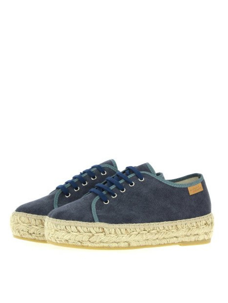 Espadrilles Maison de espadrille Femme | Inte23-495Lona Marine Bleu