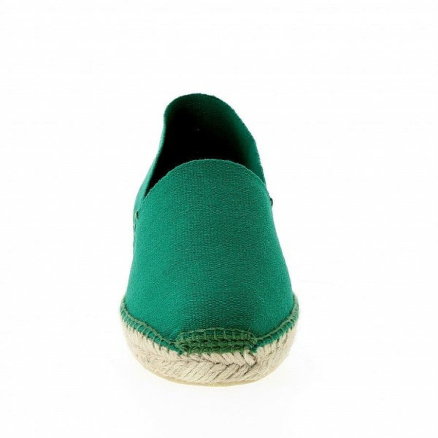 Espadrilles Maison de espadrille Cousu Main | Patin Unis Emeraude Vert