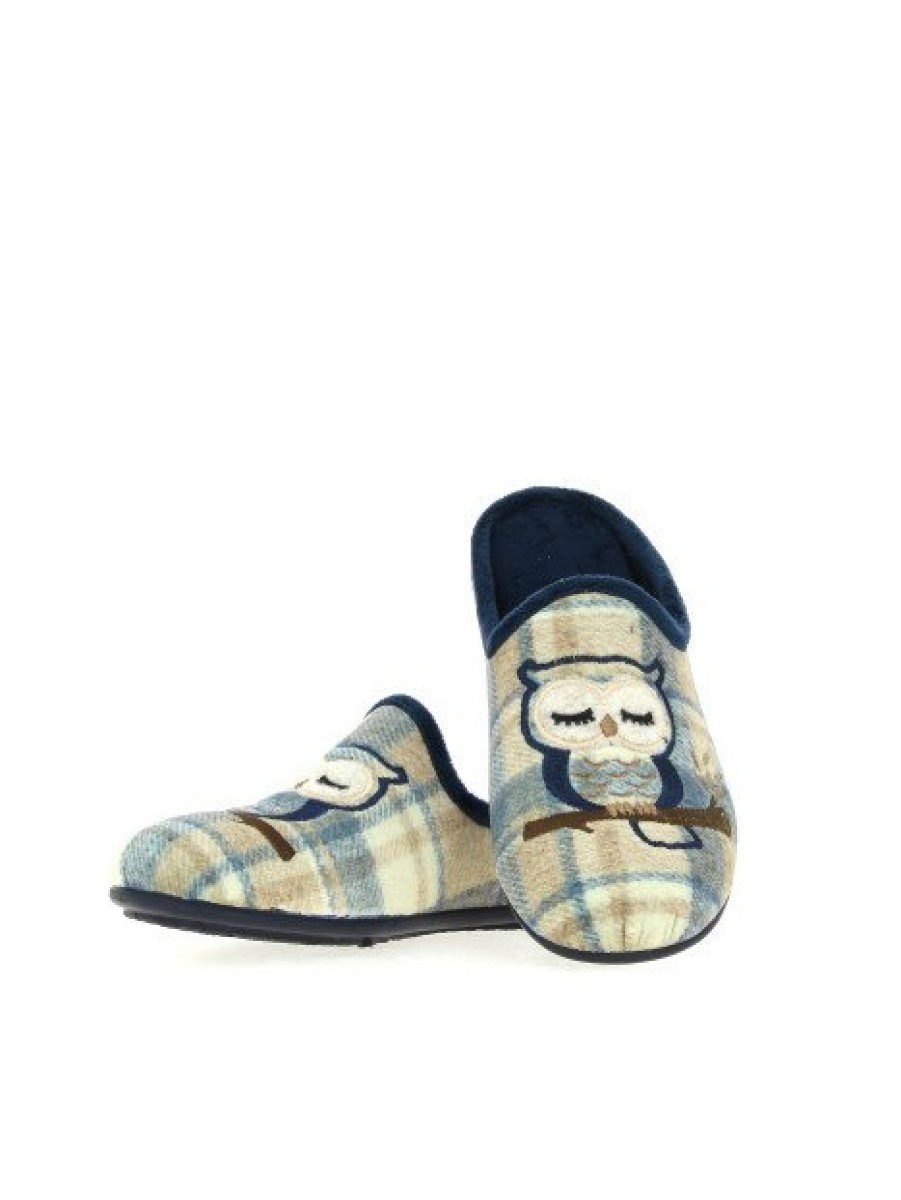 Pantoufles Maison de espadrille | Inth22-9019 Marine Bleu