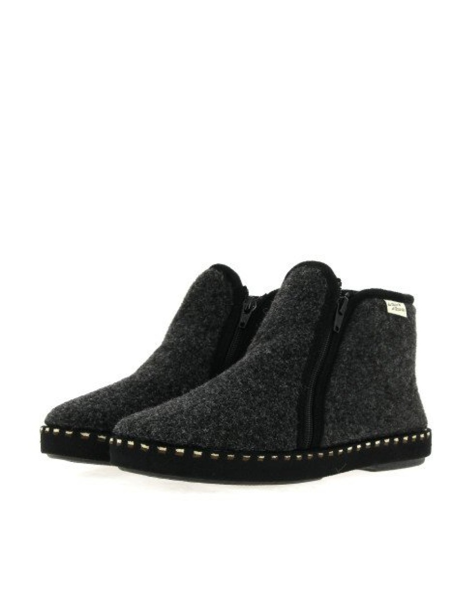 Pantoufles Maison de espadrille | Inth-P6851 Noir