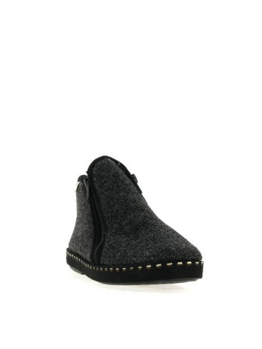 Pantoufles Maison de espadrille | Inth-P6851 Noir