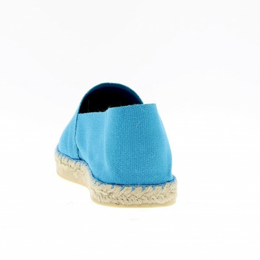 Espadrilles Maison de espadrille Cousu Machine | Souple Unis Turquoise Bleu