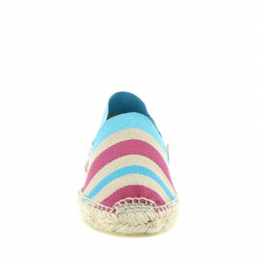 Espadrilles Maison de espadrille Cousu Main | Patin Raye Willy Rose