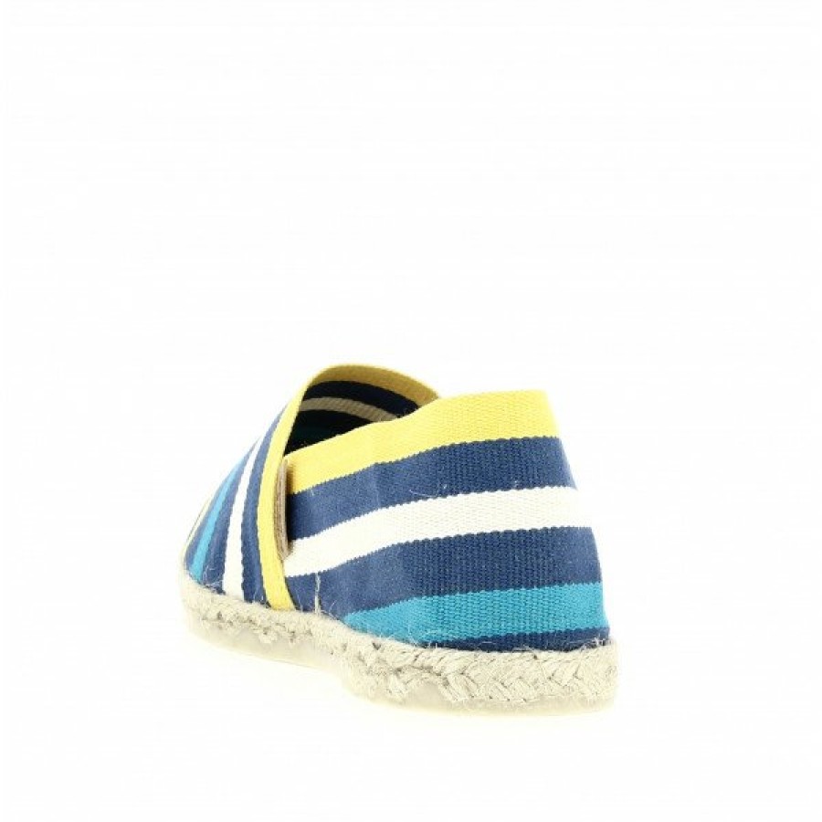 Espadrilles Maison de espadrille Cousu Machine | Souple Raye Deny Bleu