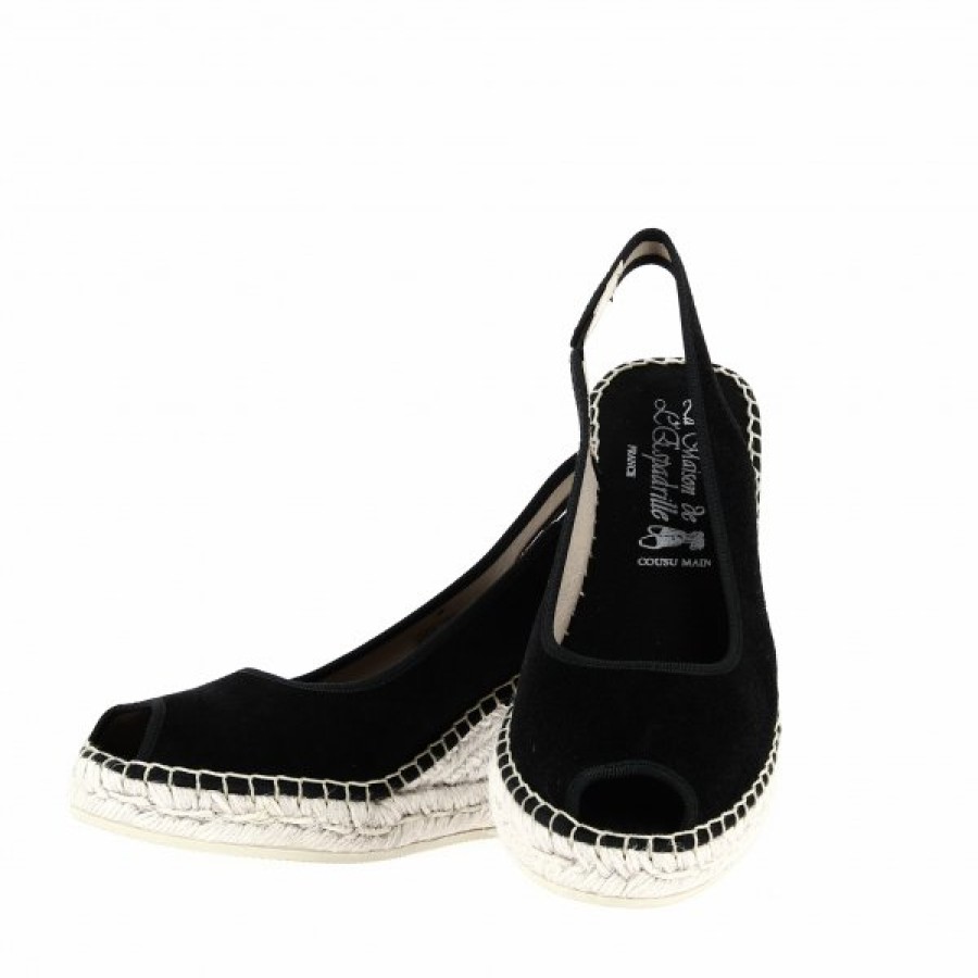 Espadrilles Maison de espadrille Femme | Inte-P230Poudre Noir