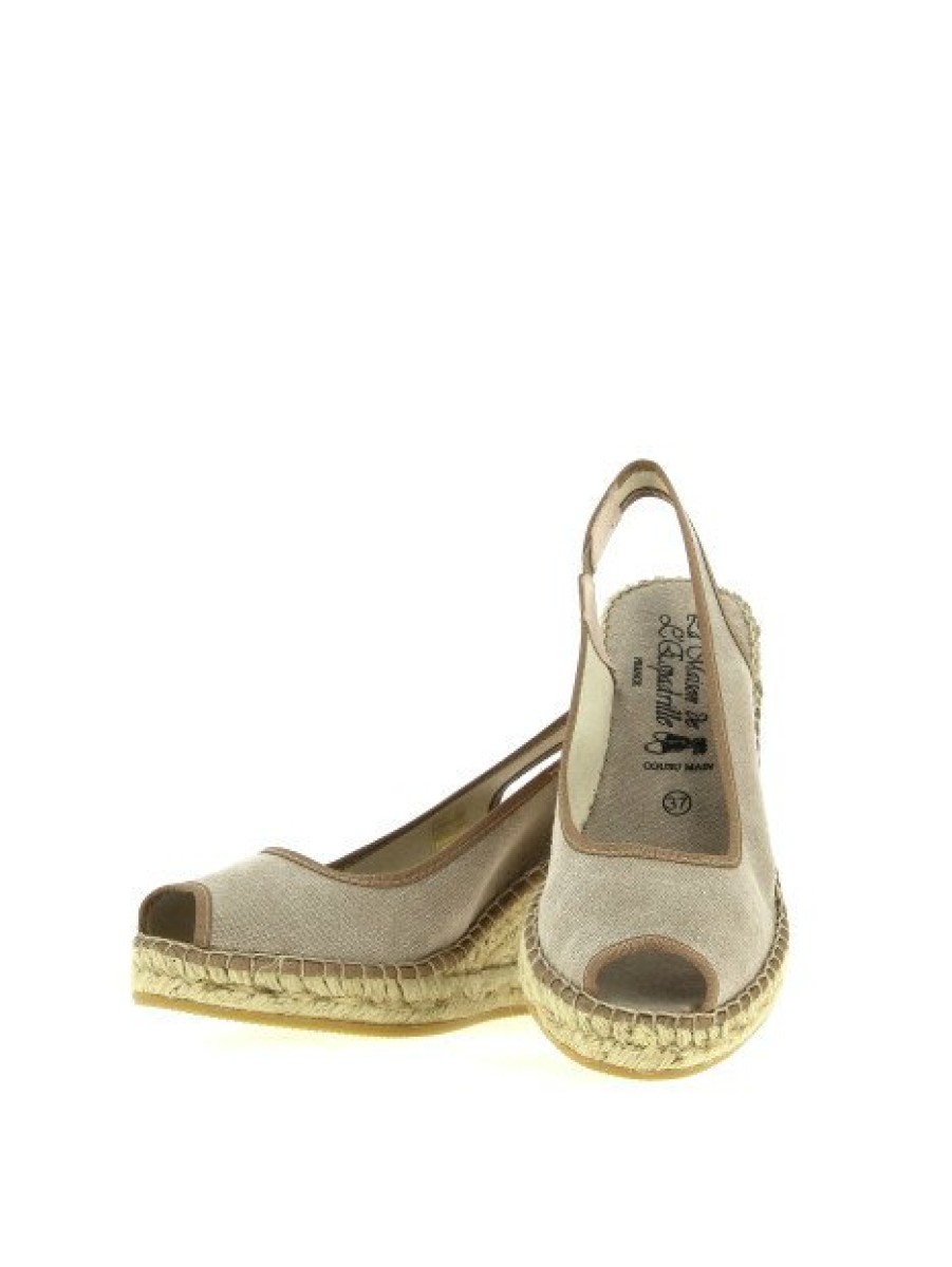 Espadrilles Maison de espadrille Femme | Inte23-230Lona Taupe Ecru