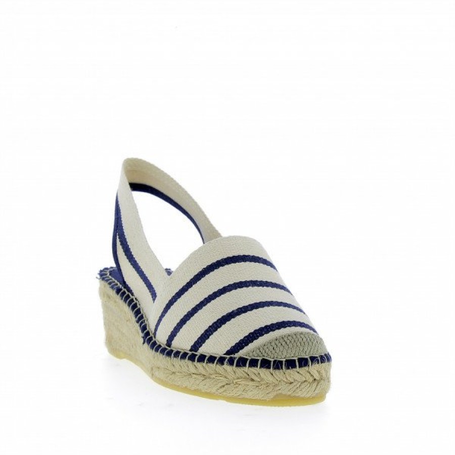 Espadrilles Maison de espadrille Femme | Inte-471 Ecru-Marine