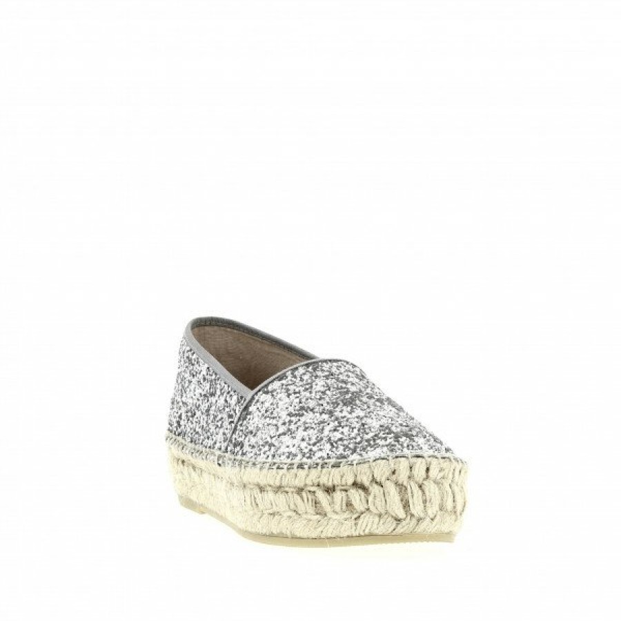 Espadrilles Maison de espadrille Femme | Inte-P485Glitter Argent Gris