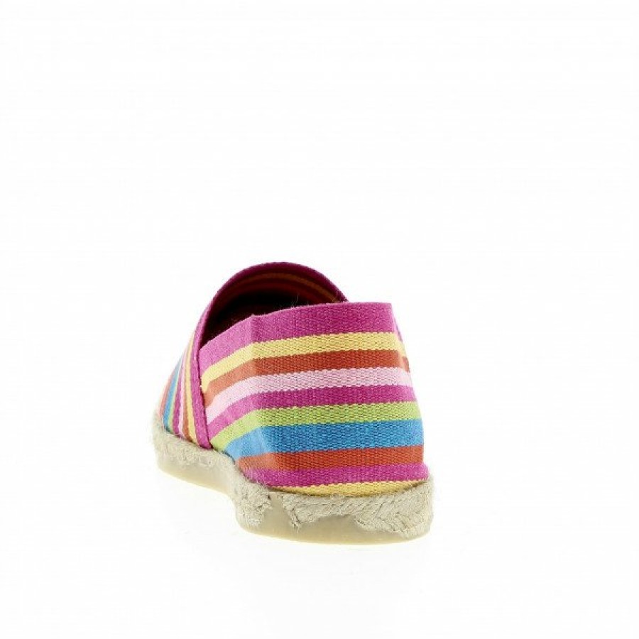 Espadrilles Maison de espadrille Cousu Machine | Souple Raye Elisa Rose