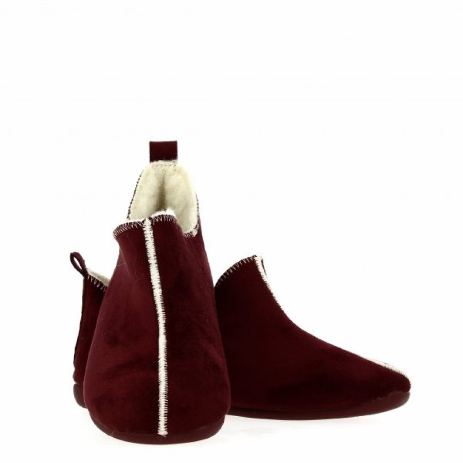 Pantoufles Maison de espadrille | Inth-P6030 F Bordeaux Rouge