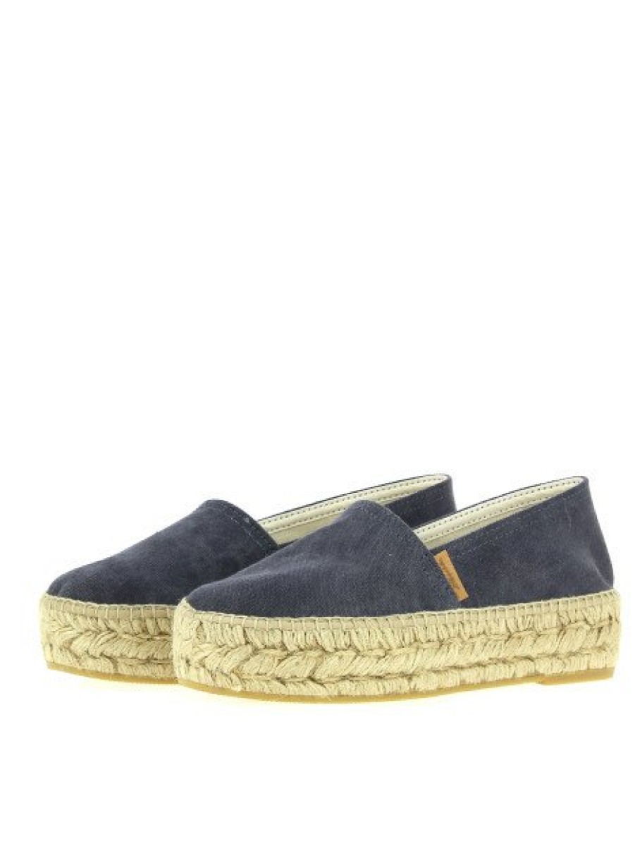 Espadrilles Maison de espadrille Femme | Inte23-485Lona Marine Bleu