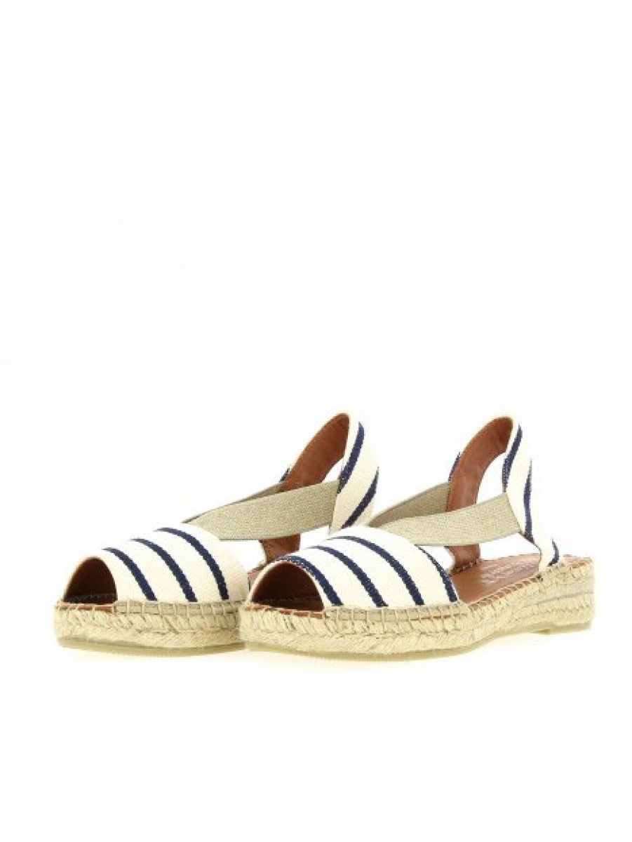 Espadrilles Maison de espadrille Femme | Inte23-715 Ecru-Marine