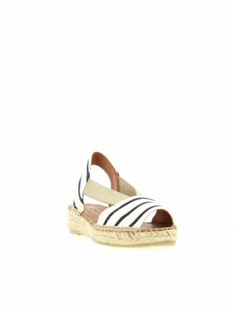 Espadrilles Maison de espadrille Femme | Inte23-715 Ecru-Marine