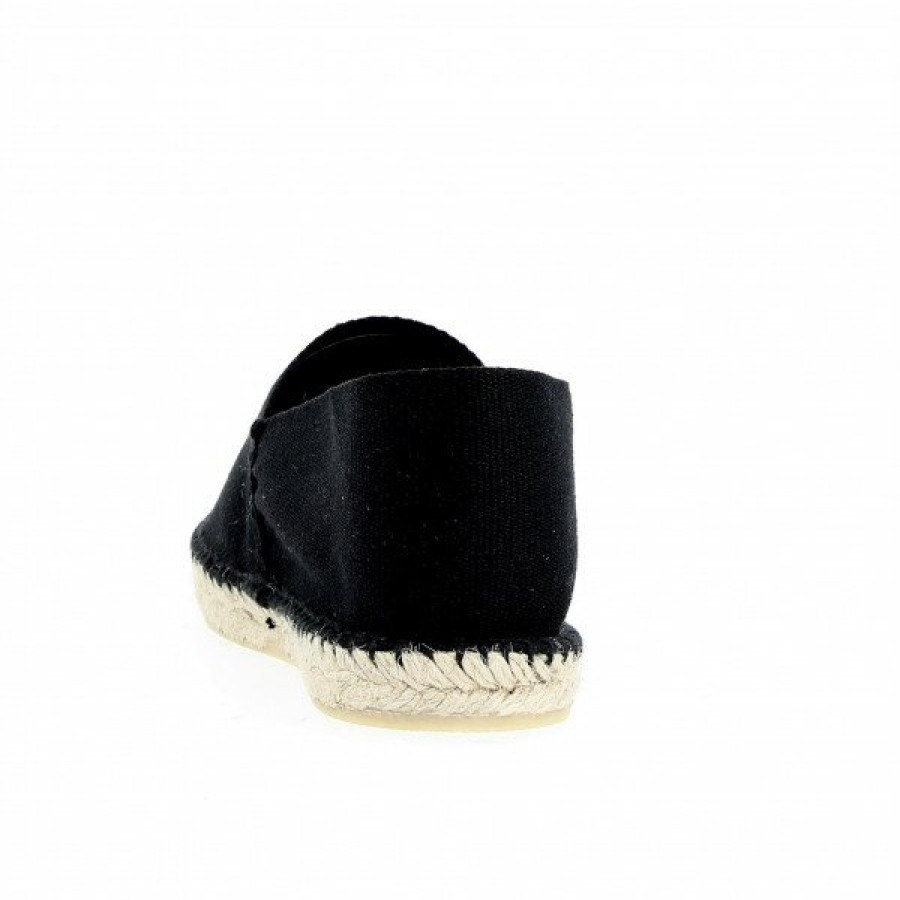 Espadrilles Maison de espadrille Cousu Main | Patin Unis Noir