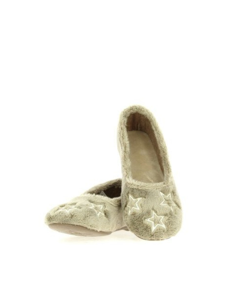 Pantoufles Maison de espadrille | Inth23-6047 Taupe Ecru