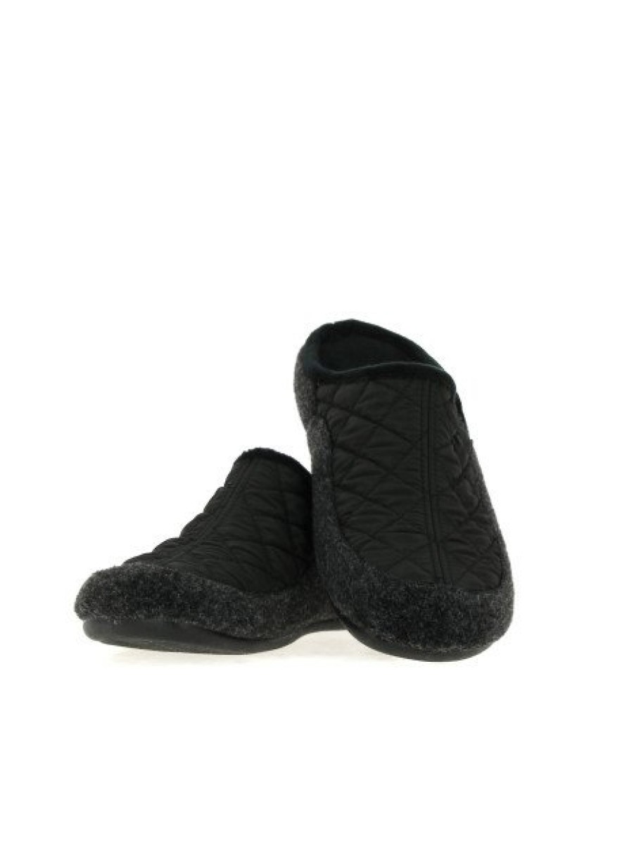 Pantoufles Maison de espadrille | Inth-P6720 Noir