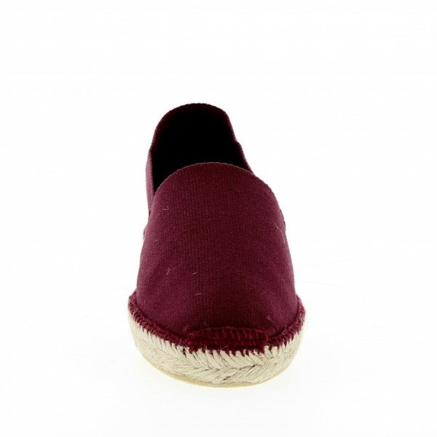 Espadrilles Maison de espadrille Cousu Main | Patin Unis Bordeaux Rouge