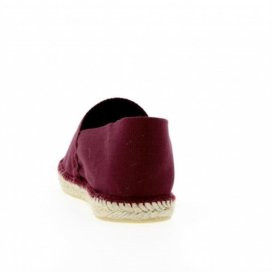 Espadrilles Maison de espadrille Cousu Main | Patin Unis Bordeaux Rouge