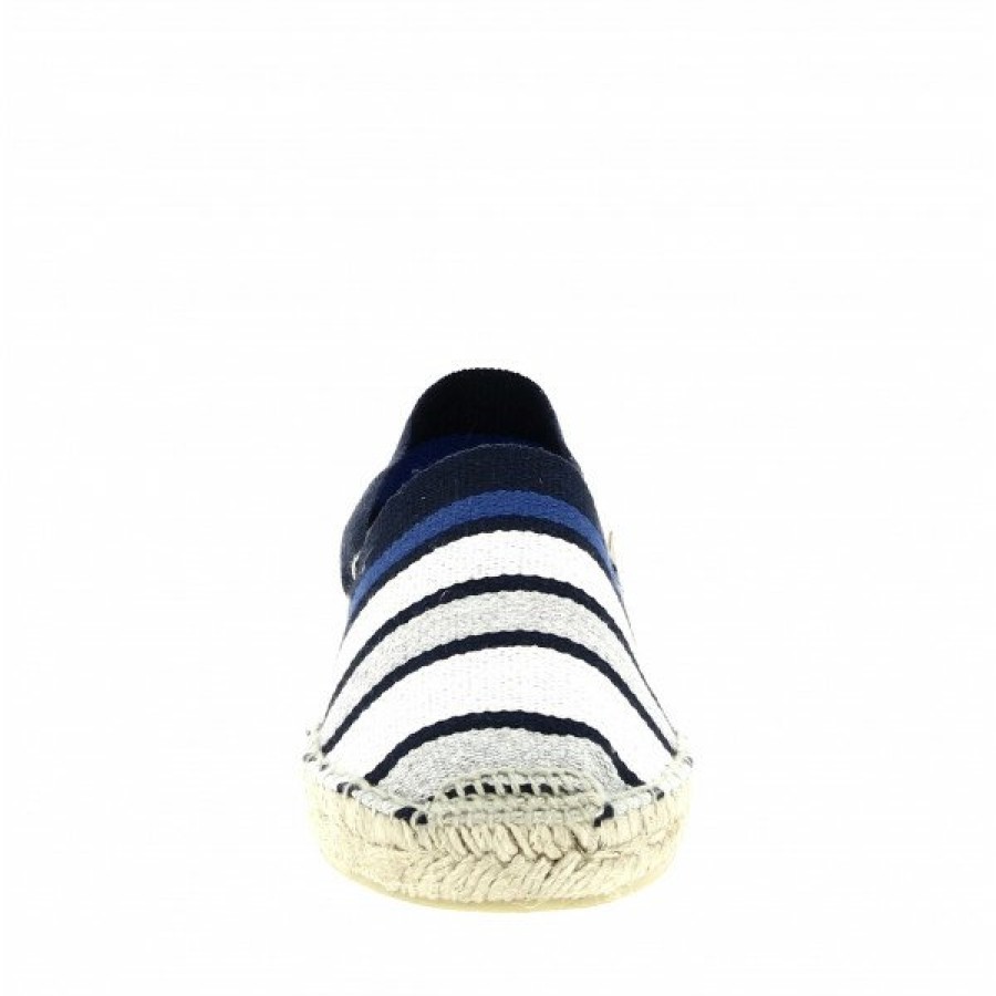 Espadrilles Maison de espadrille Cousu Main | Patin Raye Kelly Bleu