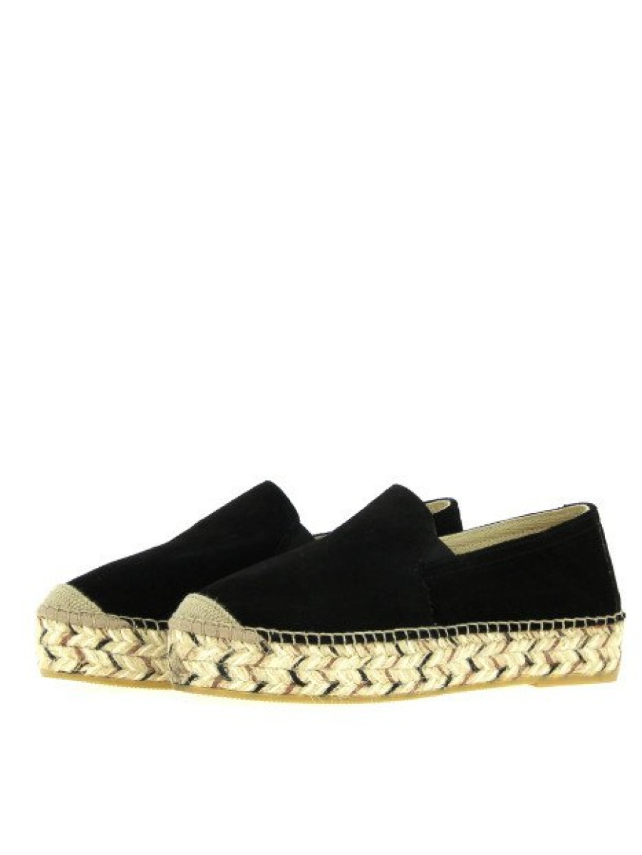 Espadrilles Maison de espadrille Femme | Inte23-488 Noir