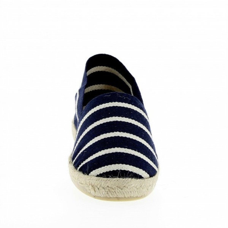 Espadrilles Maison de espadrille Cousu Machine | Souple Raye Marin Bleu