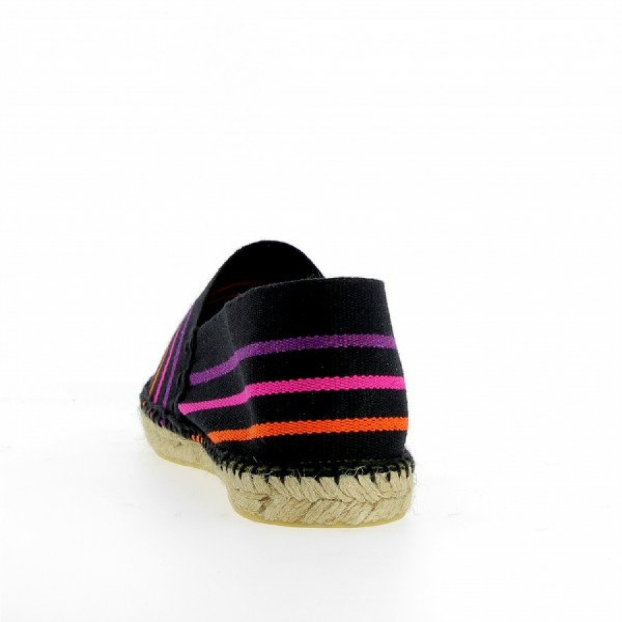 Espadrilles Maison de espadrille Cousu Main | Boucau 406 Pia Noir