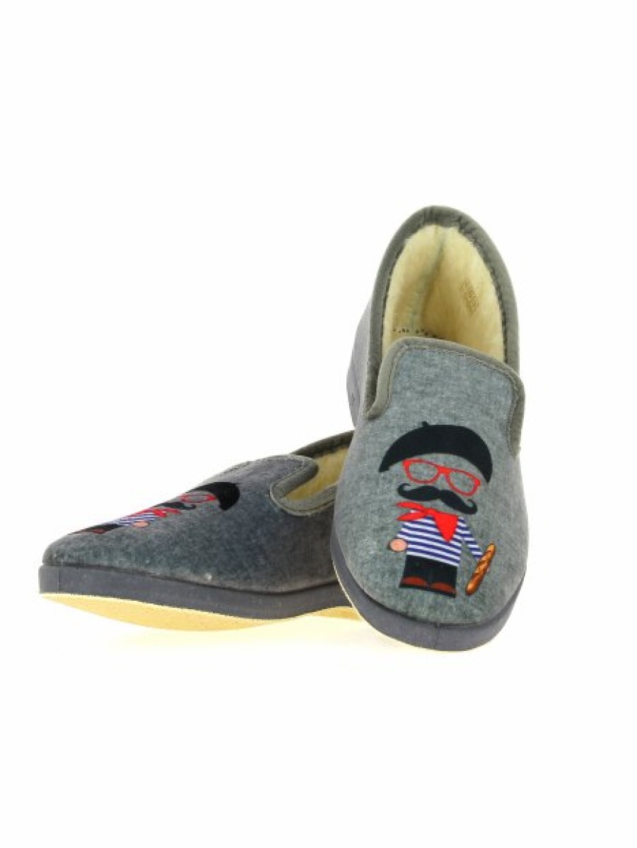 Pantoufles Maison de espadrille | Inth23-7728 Gris