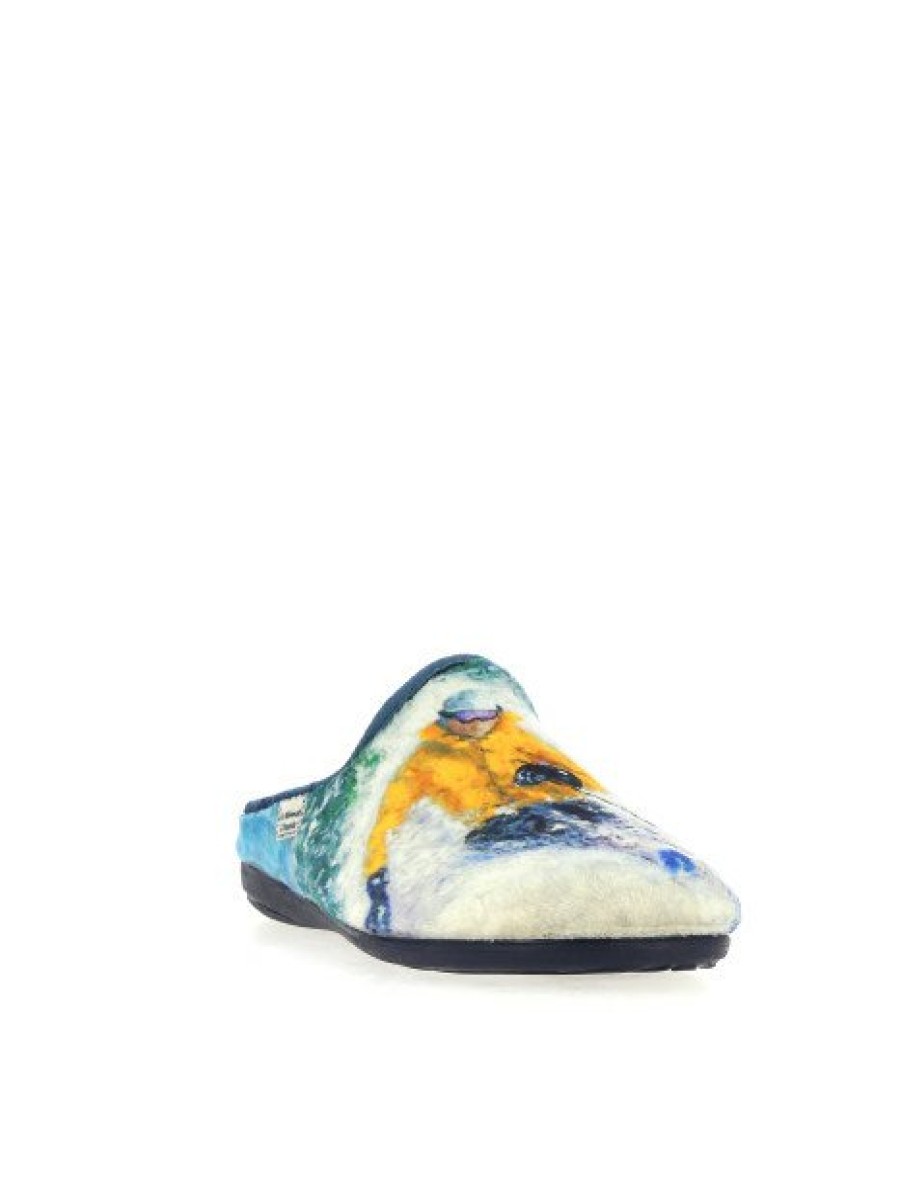 Pantoufles Maison de espadrille | Inth23-6735 Marine Bleu