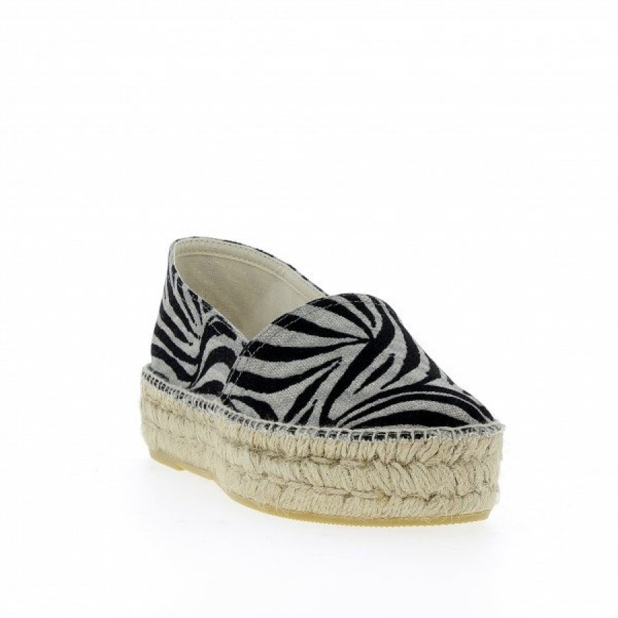 Espadrilles Maison de espadrille Femme | Inte-P485Rustic Zebre Noir