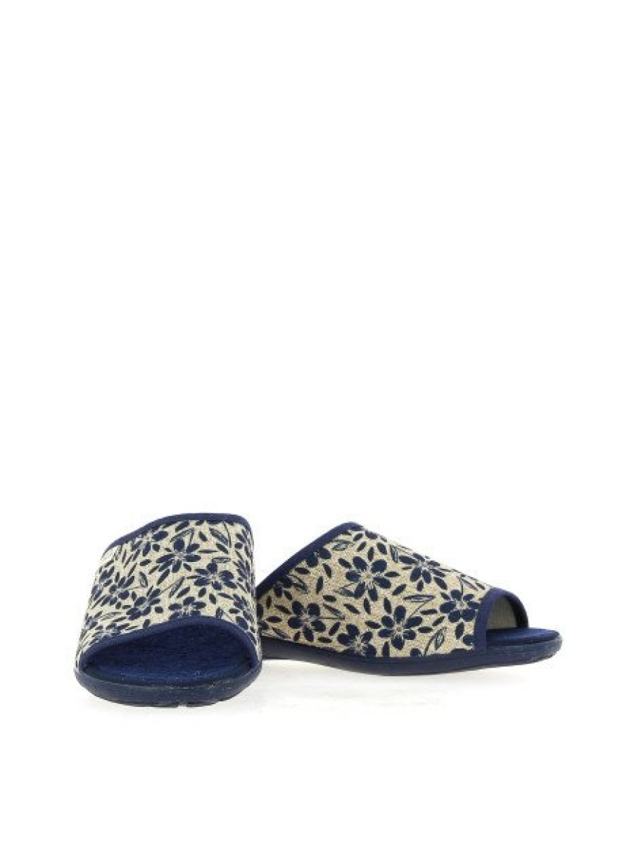 Pantoufles Maison de espadrille | Inte23-C2053 Marine Bleu