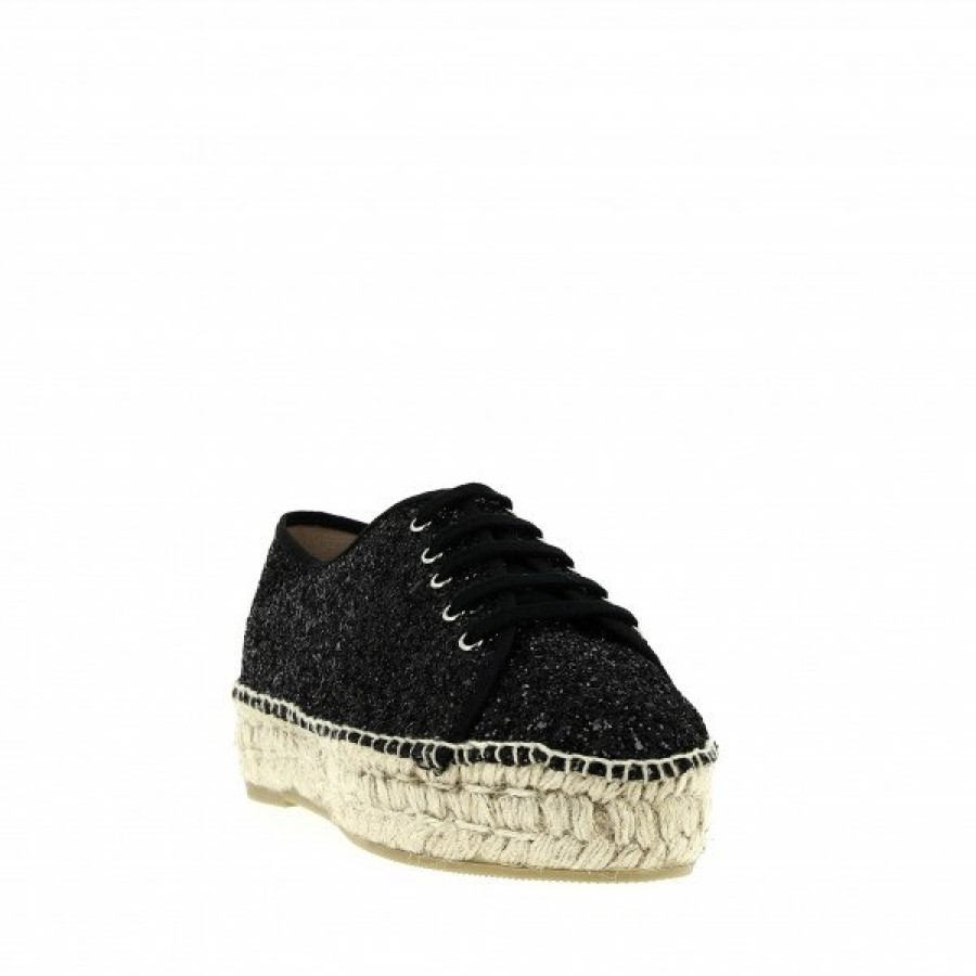 Espadrilles Maison de espadrille Femme | Inte22-495Glitter Noir