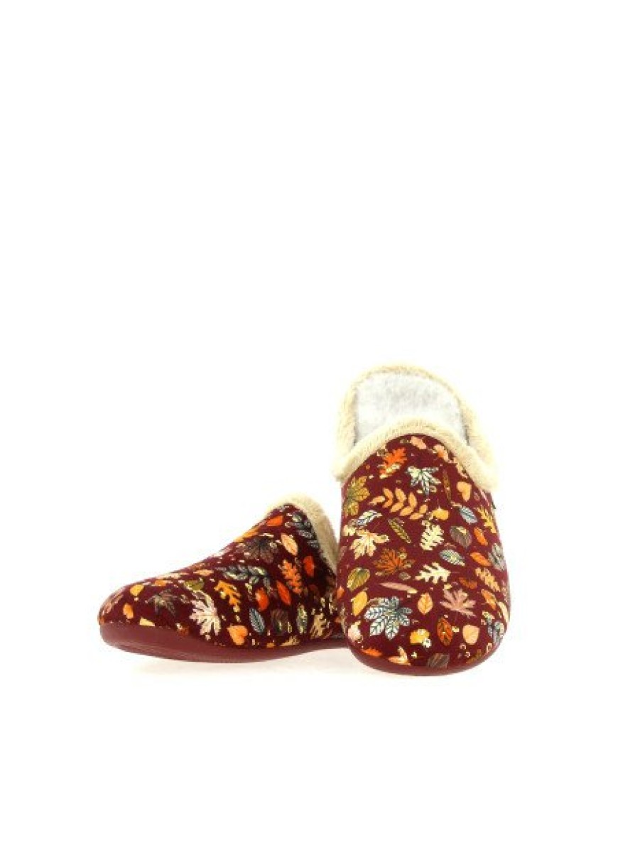 Pantoufles Maison de espadrille | Inth23-9023 Bordeaux Rouge