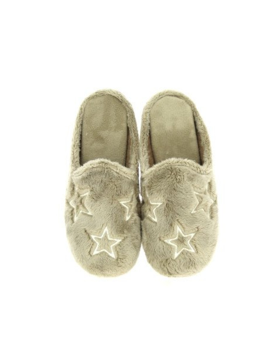 Pantoufles Maison de espadrille | Inth23-9007 Taupe Ecru