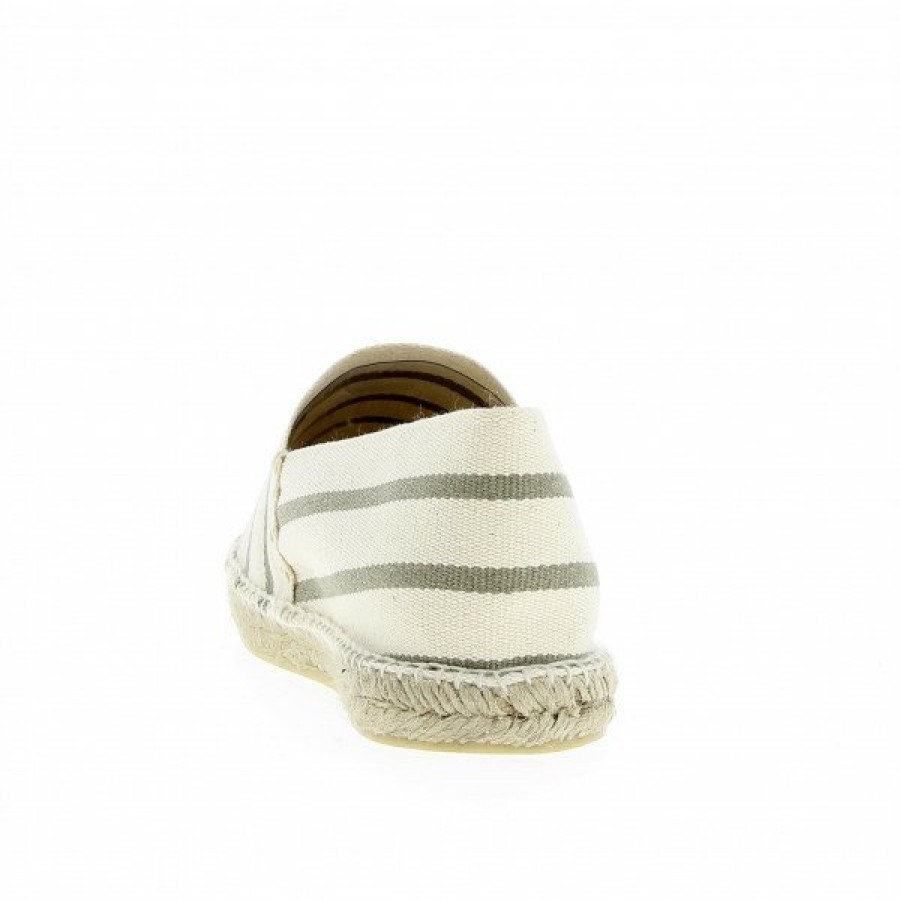 Espadrilles Maison de espadrille Cousu Main | Boucau 406 Lin Ecru