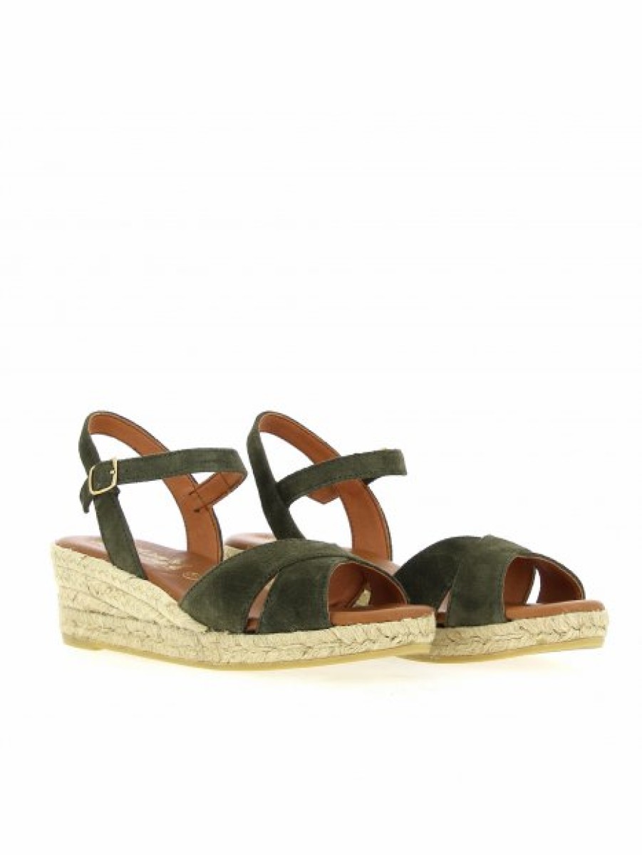 Espadrilles Maison de espadrille Femme | Inte22-825 Kaki Vert