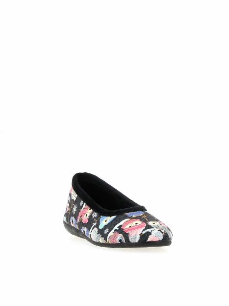 Pantoufles Maison de espadrille | Inth21-6177 Noir