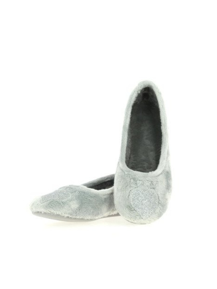 Pantoufles Maison de espadrille | Inth23-6050 Argent Gris