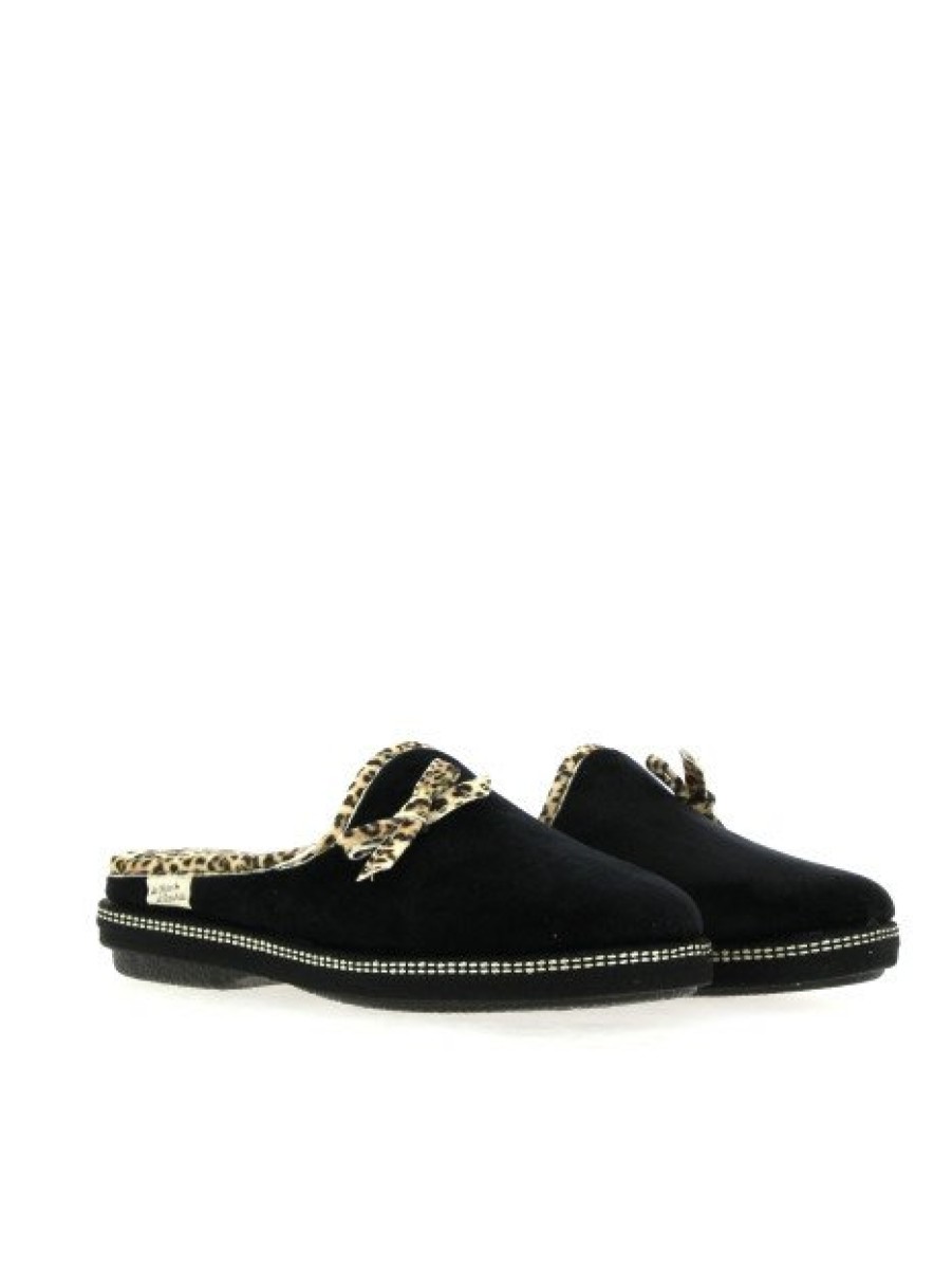 Pantoufles Maison de espadrille | Inth23-6812 Noir