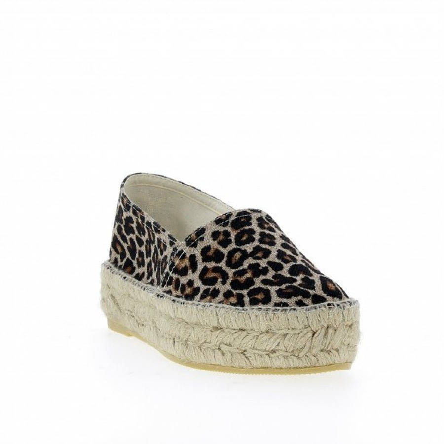 Espadrilles Maison de espadrille Femme | Inte-P485Rustic Leopard Noir