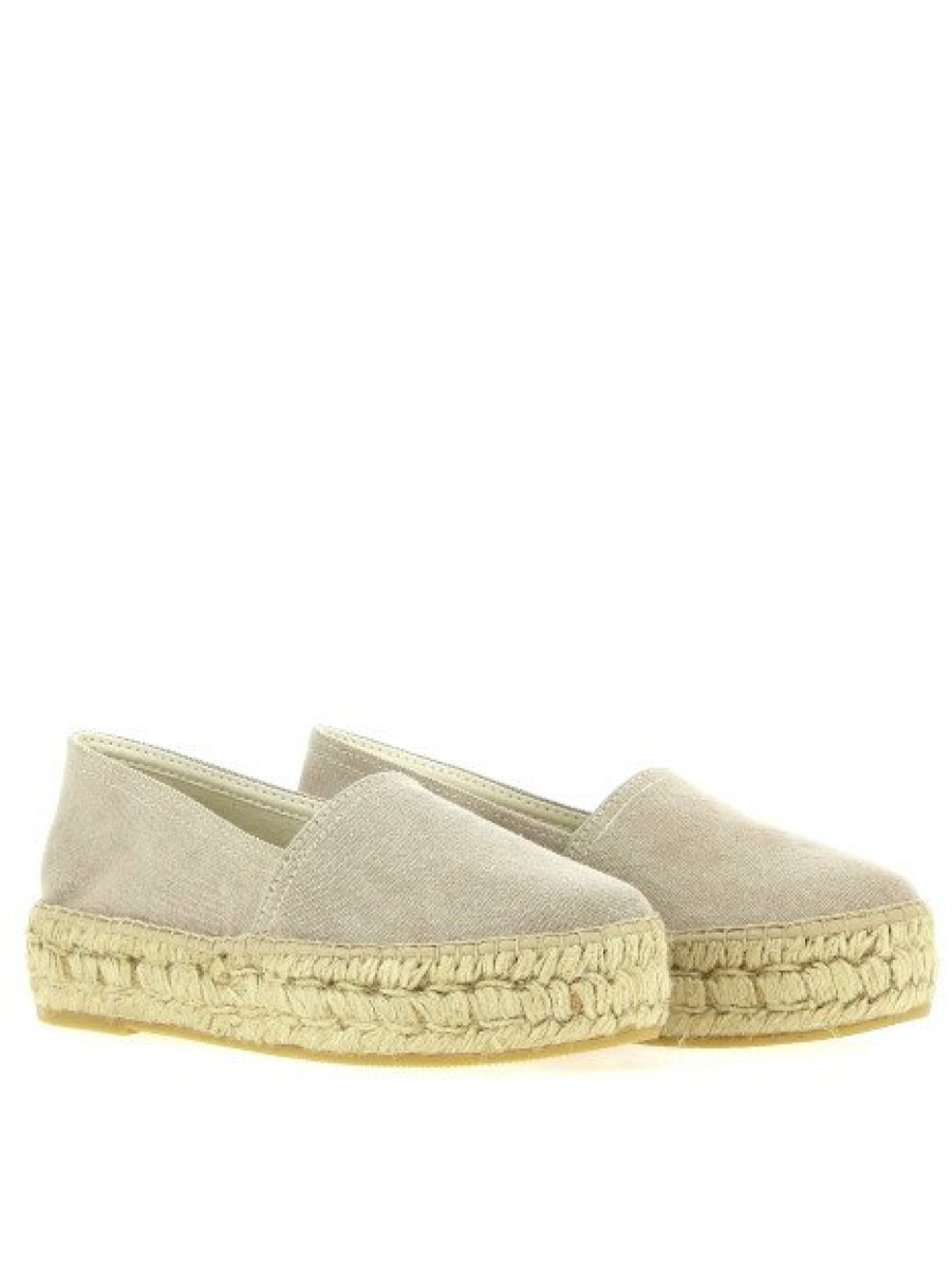 Espadrilles Maison de espadrille Femme | Inte23-485Lona Taupe Ecru