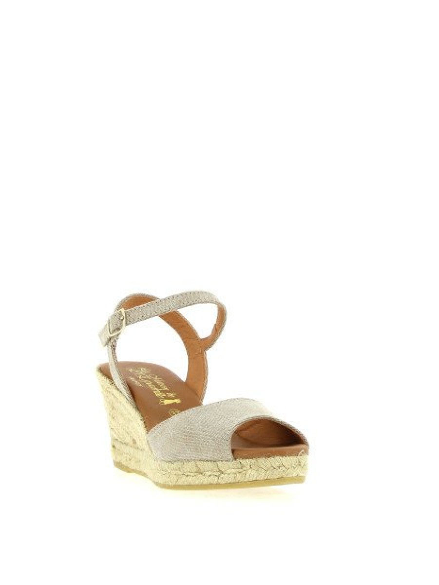 Espadrilles Maison de espadrille Femme | Inte23-814 Taupe Ecru