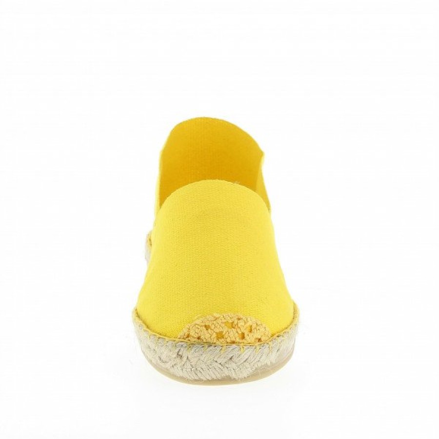 Espadrilles Maison de espadrille Cousu Machine | Souple Unis Jaune