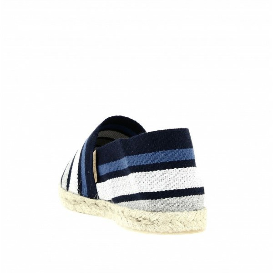 Espadrilles Maison de espadrille Cousu Machine | Souple Raye Kelly Bleu