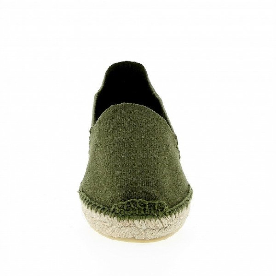 Espadrilles Maison de espadrille Cousu Main | Patin Unis Kaki Vert