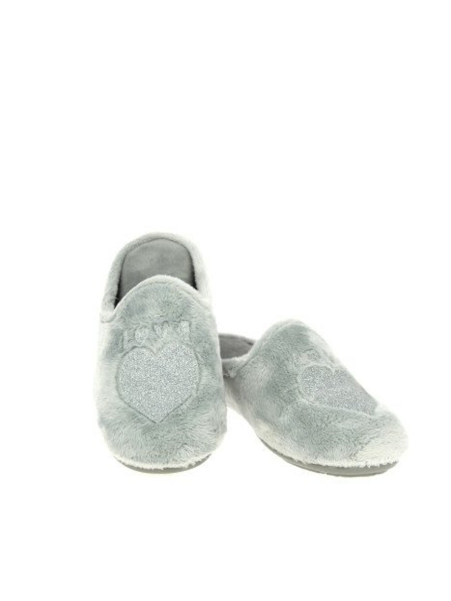 Pantoufles Maison de espadrille | Inth23-9010 Argent Gris