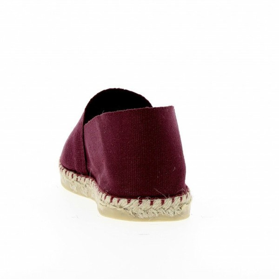 Espadrilles Maison de espadrille Cousu Machine | Souple Unis Bordeaux Rouge