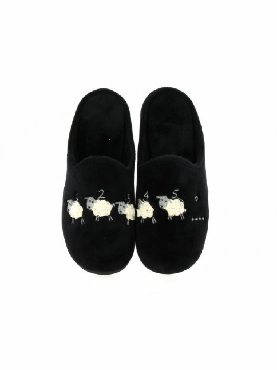 Pantoufles Maison de espadrille | Inth23-9011 Noir